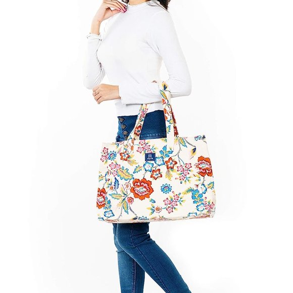 Cotton Canvas Shoulder Bag/Tote Bag For Women, Printed Multipurpose Handbag With - Picture 5 of 6